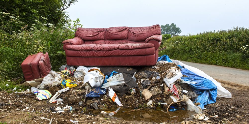 Fly tipping problems in Romford, Essex