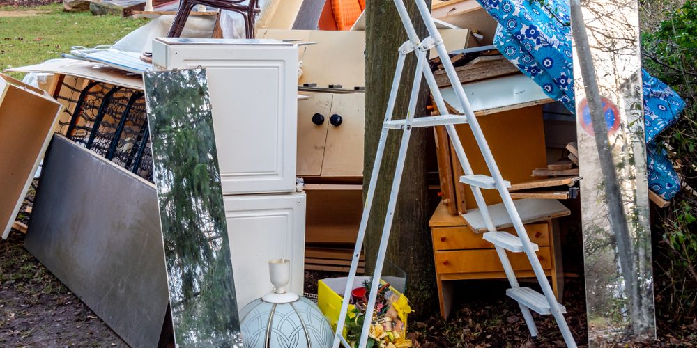 house clearance, rubbish ready for collection