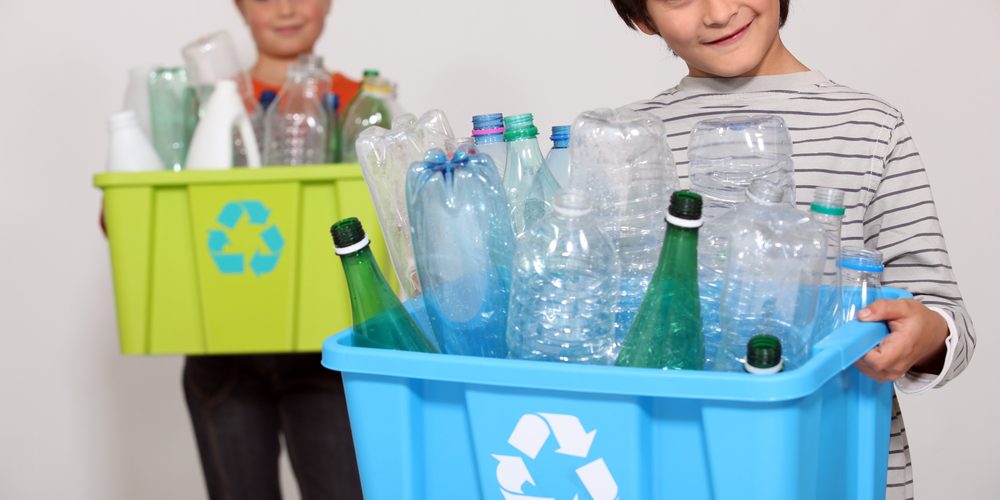 Children,Recycling,Plastic,Bottles Children Recycling Plastic Bottles