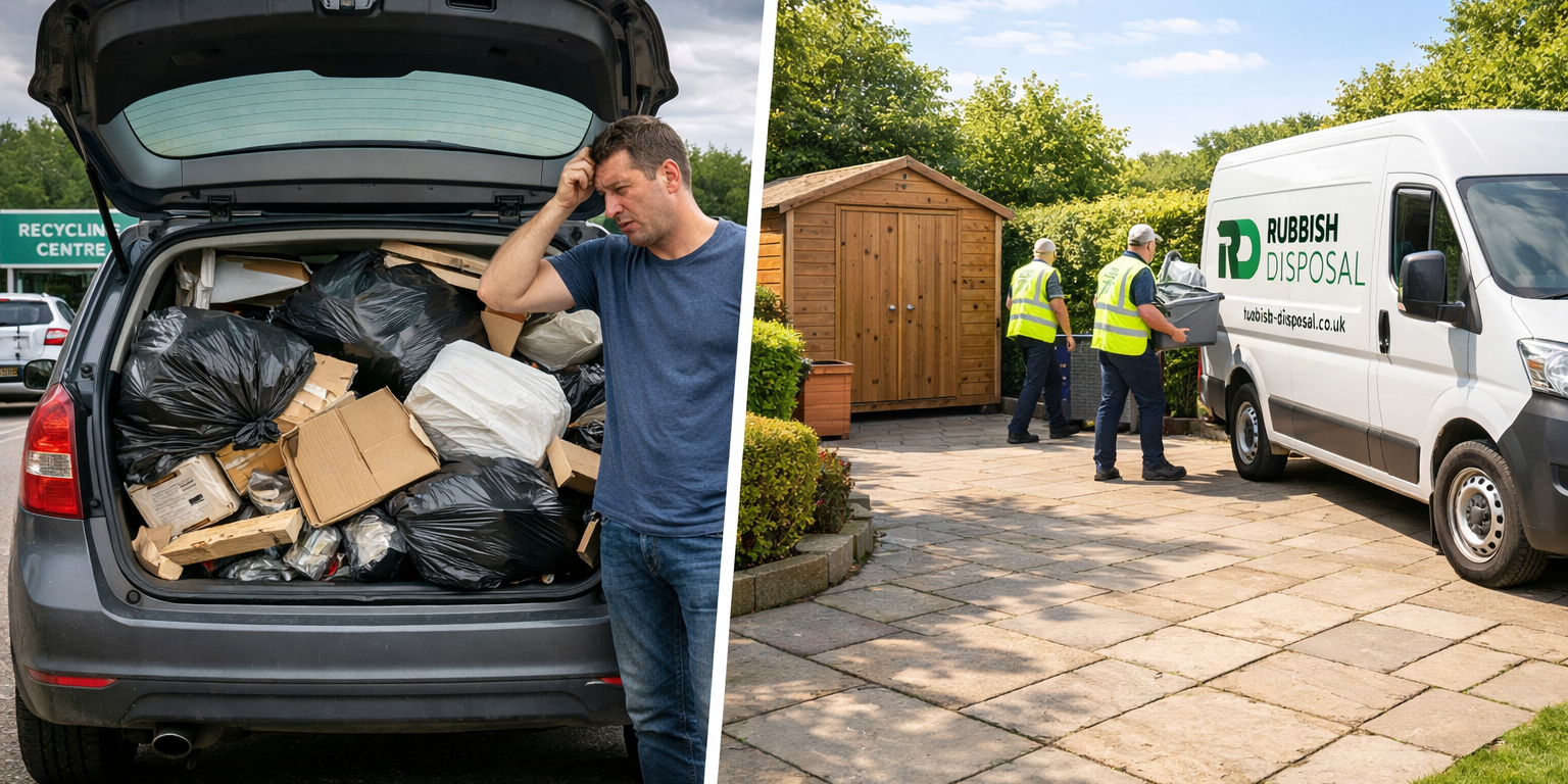 DIY rubbish removal challenges compared to professional waste clearance service in Essex